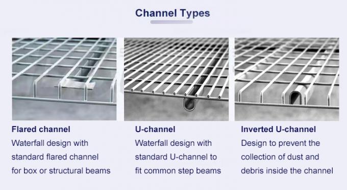 Galvanized Steel Pallet Rack Wire Deck 50*100mm 100*100mm Mesh Grid For Shelving 1